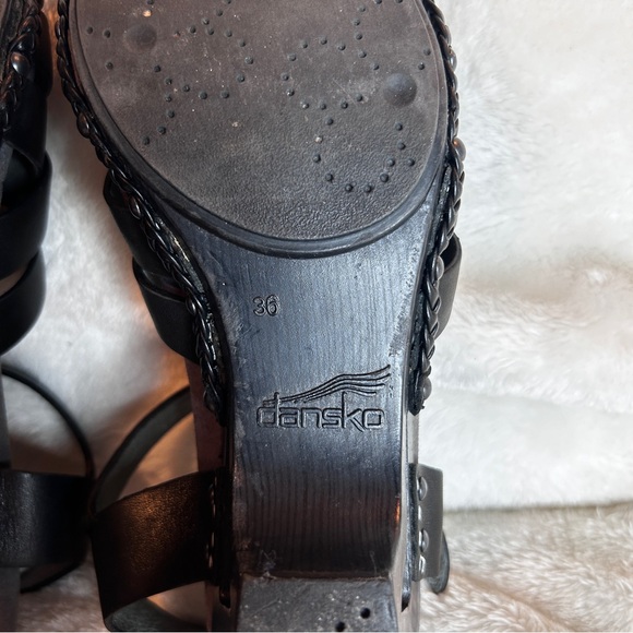 Dansko Black Leather Sandals - Size 36 EU - Picture 8 of 11